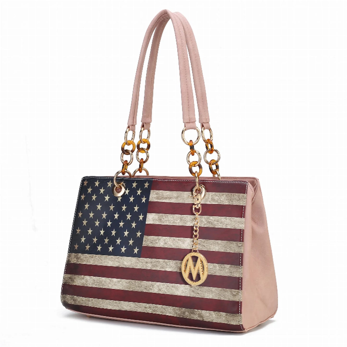 Nevaeh Vegan Leather patriotic pattern Women's Shoulder Bag
