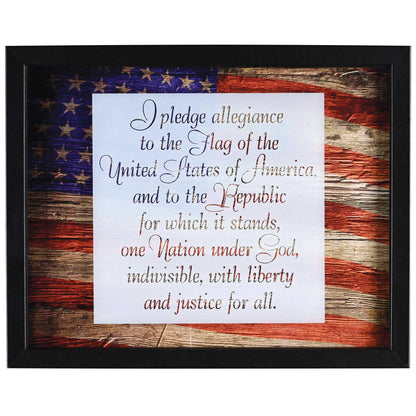 Framed Wall Art Pledge Allegiance 14x11