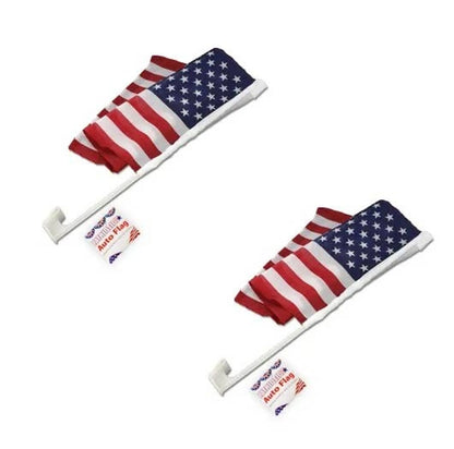 2-Pack USA American Car Flag