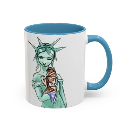 Nevs Momma Liberty Accent Ceramic Coffee Mug (New Colors)