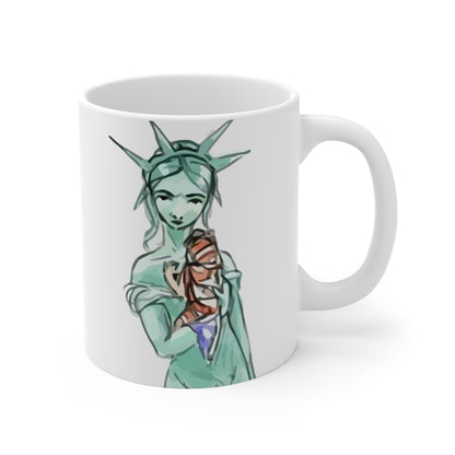 Nevs Momma Liberty White Coffee Mug