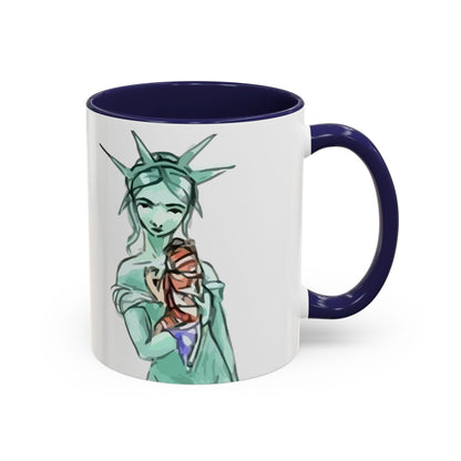 Nevs Momma Liberty Accent Ceramic Coffee Mug