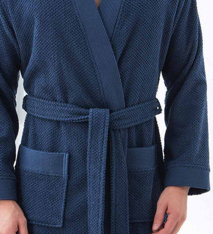 Men's Organic Turkish Cotton Terry Kimono Robe | Terry Cloth Bathrobe