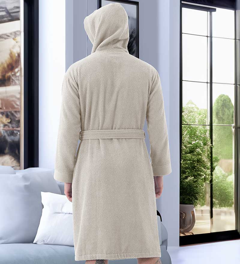 Men's Luxury Turkish Cotton Terry Cloth Robe with Hood